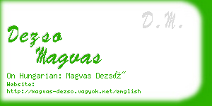 dezso magvas business card